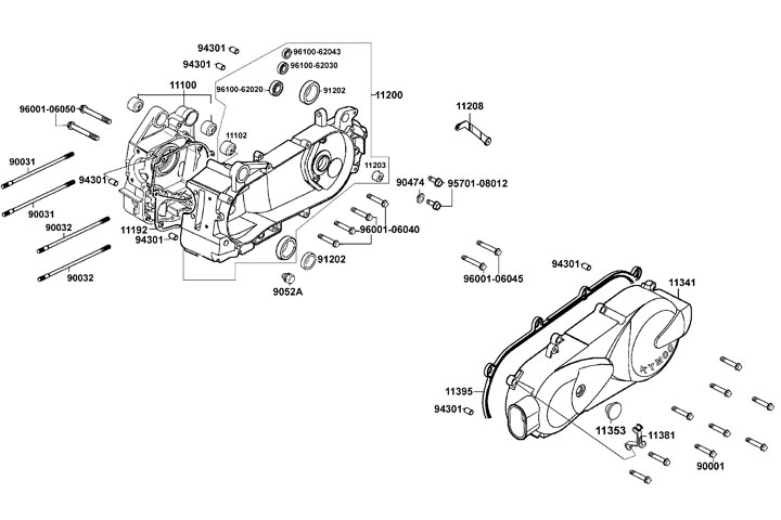 Vevhus - Variatorkåpa